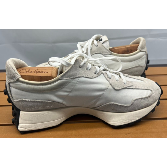 New Balance 327 Shoes Sneakers - Sea Salt White Black MS327FE Size 9B W / 7.5 M - Picture 7 of 9